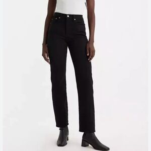 NWT‎ Levi's Women's Wedgie Straight Leg Jean Black Sprout Button Fly Size 29